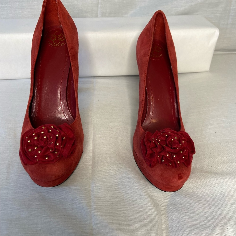 SH-003  High Heels with Flower (suede-like) 9 1/2.